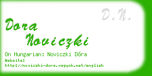 dora noviczki business card