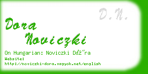 dora noviczki business card